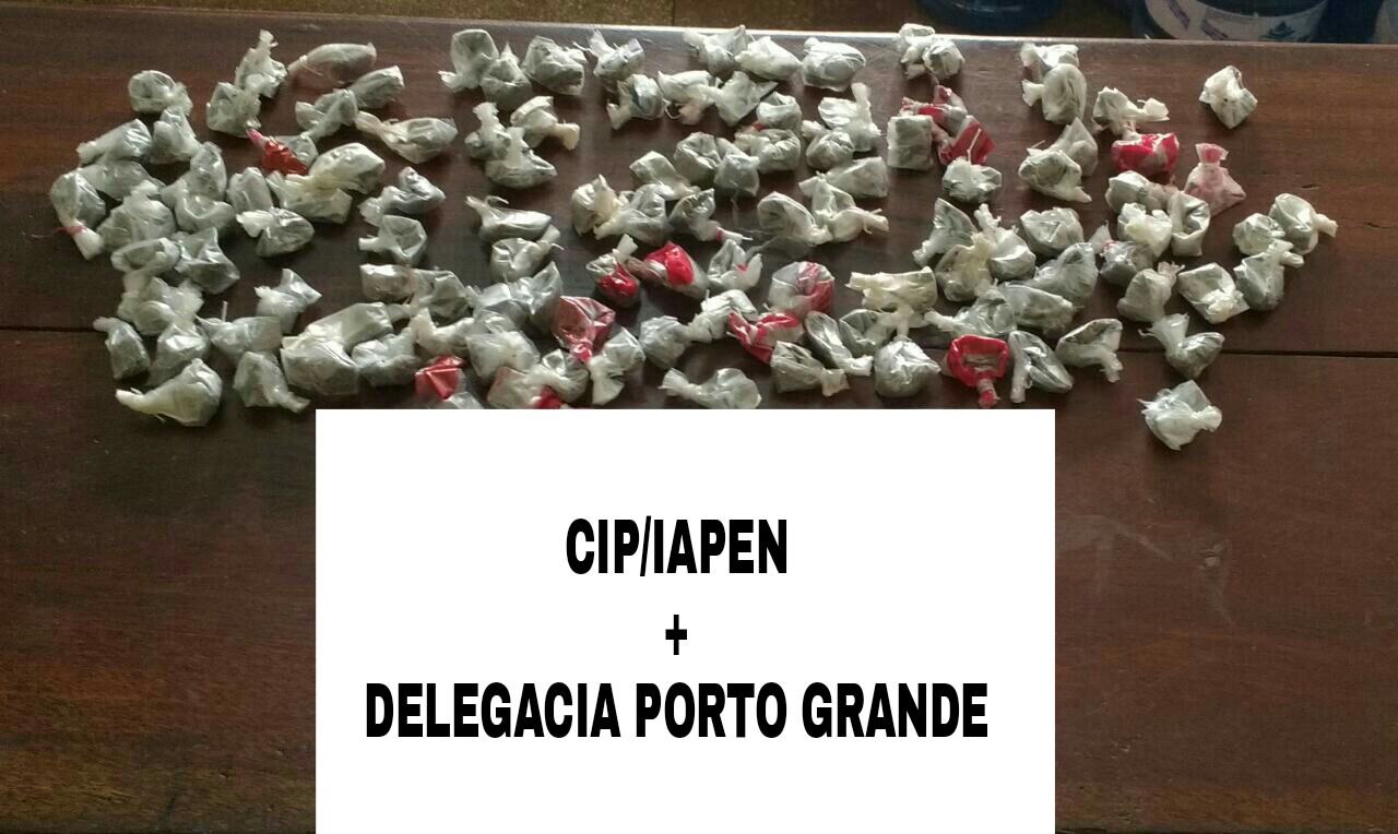 Interação entre policiais da delegacia de polícia de Porto Grande e o iapen resulta na apreensão de 298 papelotes de maconha dentro da penitenciária.